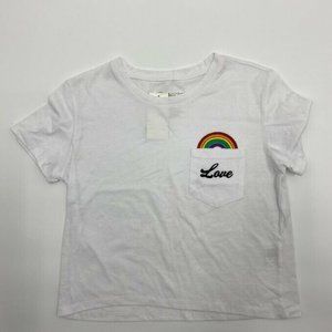 Freeze Girls XS White Rainbow T-Shirt NWT CR76